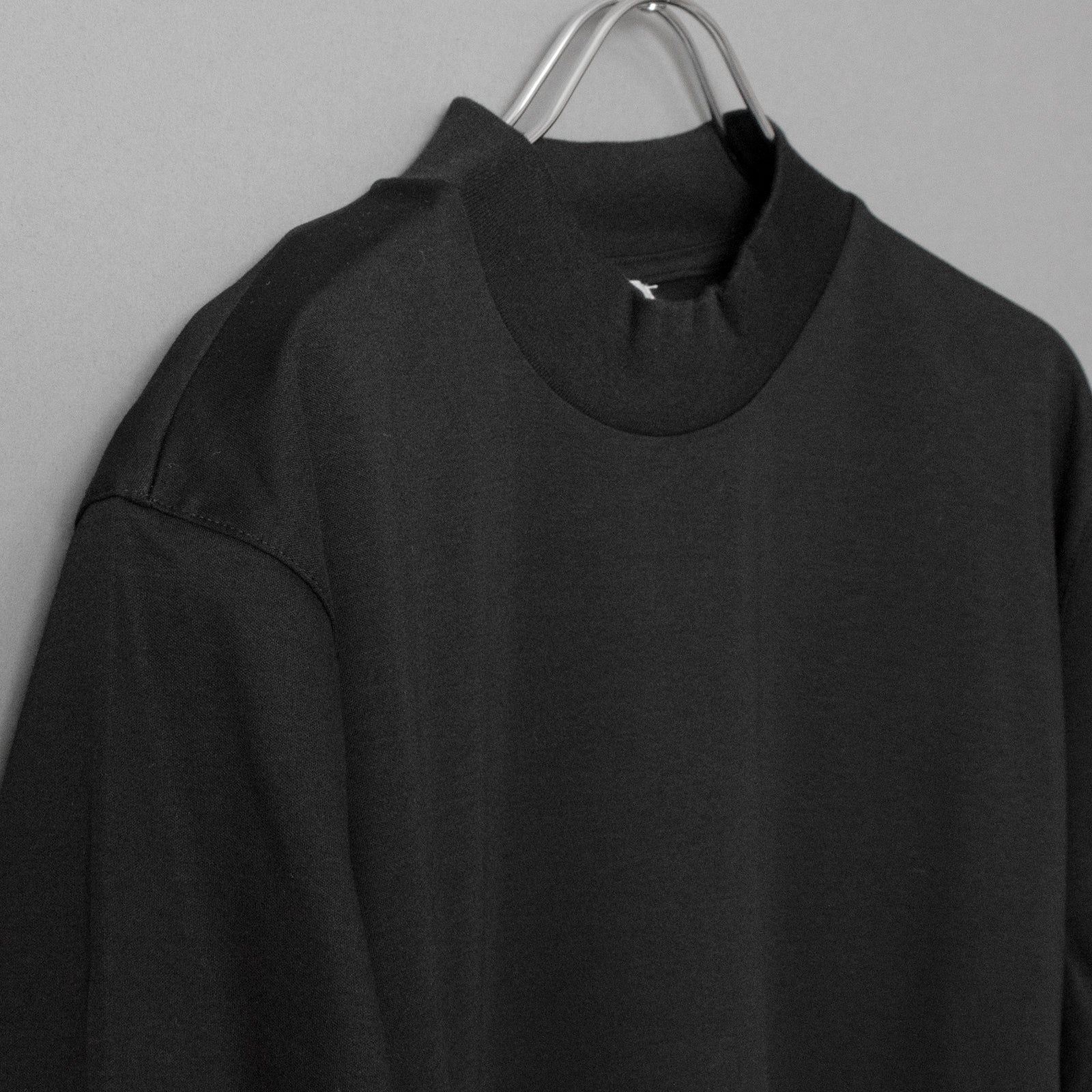 Albini T Smooth Mock Neck Relax #BLACK