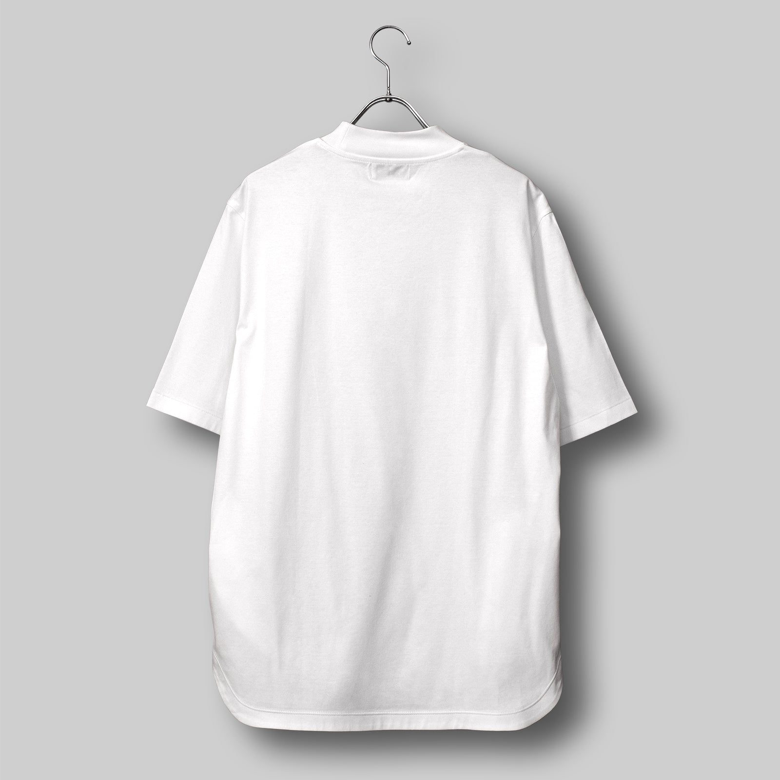 Albini T Smooth Mock Neck Relax #WHITE