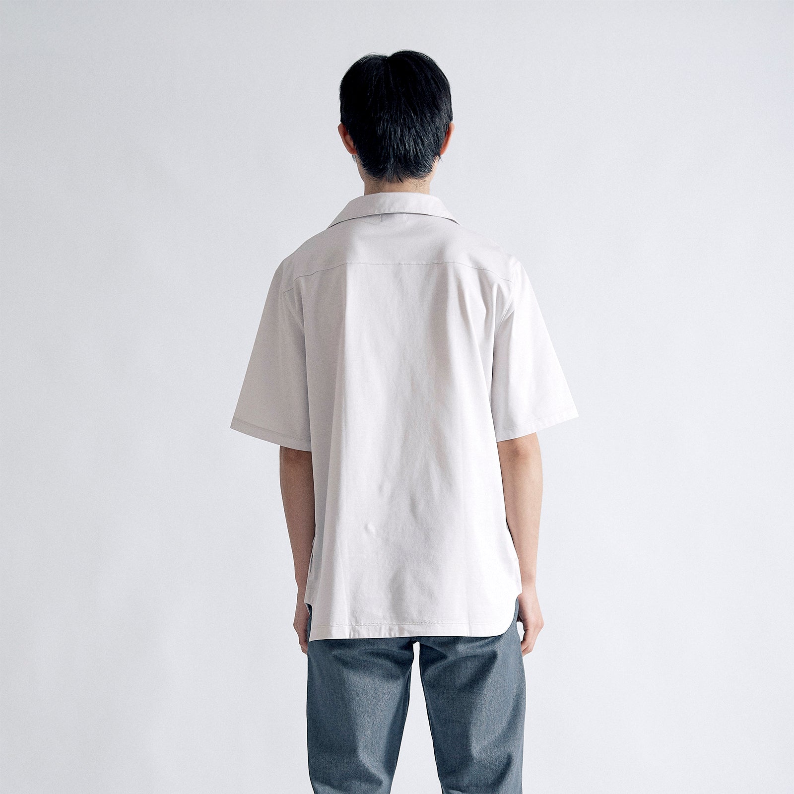 Oblong Collar Dress T Relax #LIGHT GREY