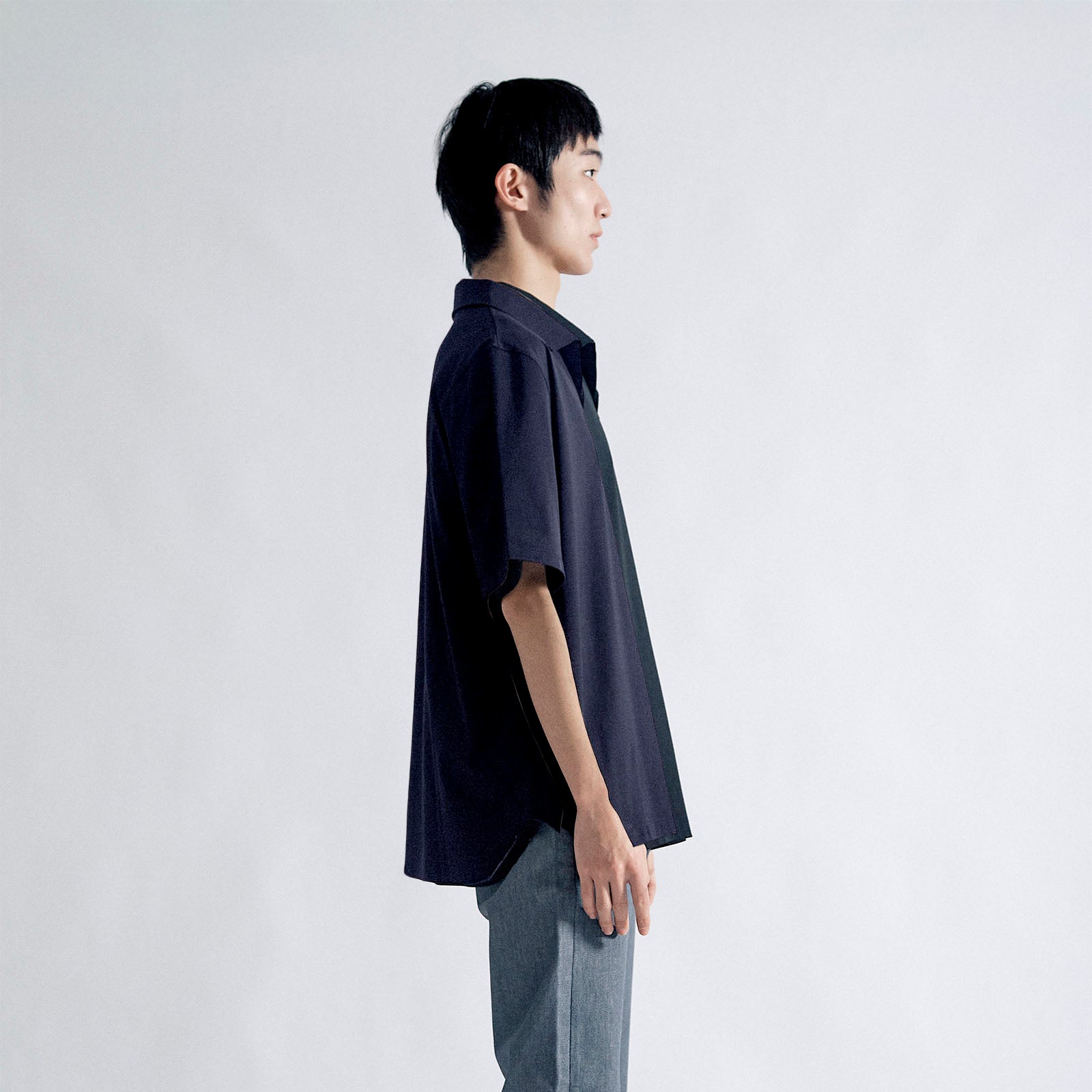 Oblong Collar Dress T Relax #NAVY