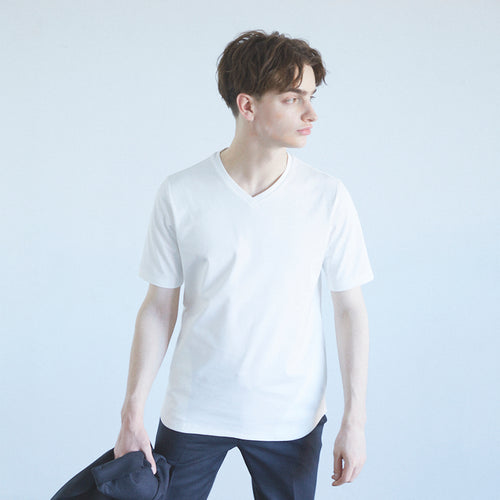 Authentic Dress T V Neck #WHITE