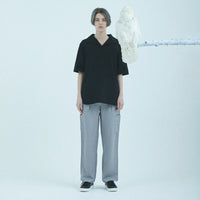 オブロングカラードレスT リラックス #BLACK