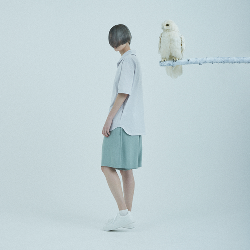 Oblong Collar Dress T Relax #LIGHT GREY