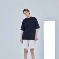 Albini T Smooth Mock Neck Relaxed #WHITE