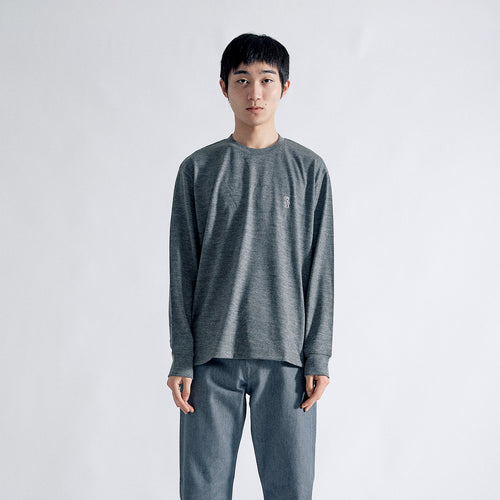 New Huma Dress Wool Sweater classic #DEEP GREY