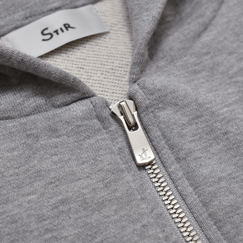 Usual Dress Zip Hoodie #HEATHER GREY