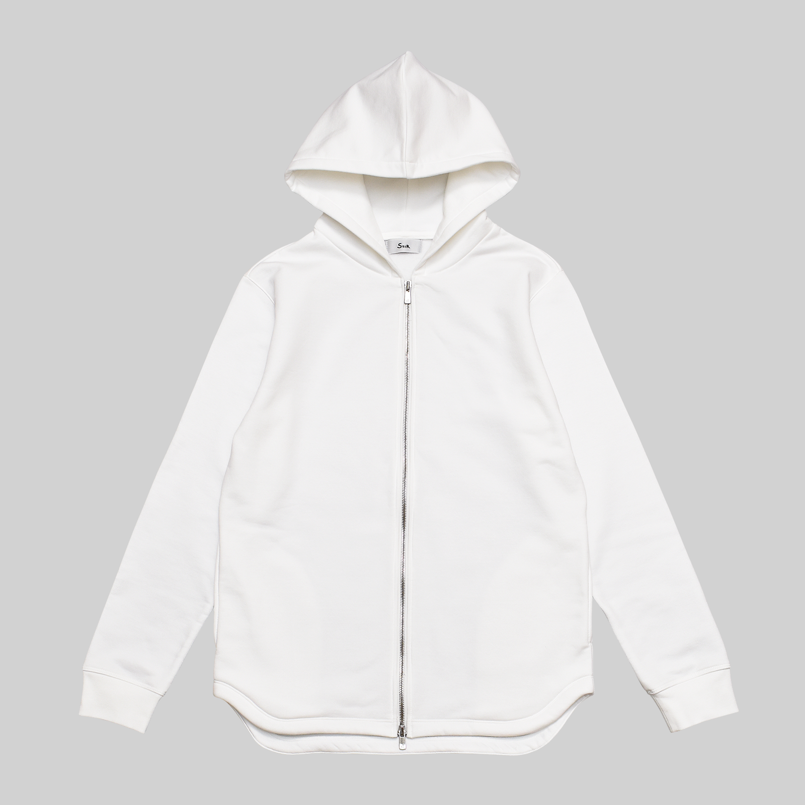 Airy Dress Zip Hoodie #WHITE