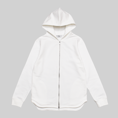Airy Dress Zip Hoodie #WHITE