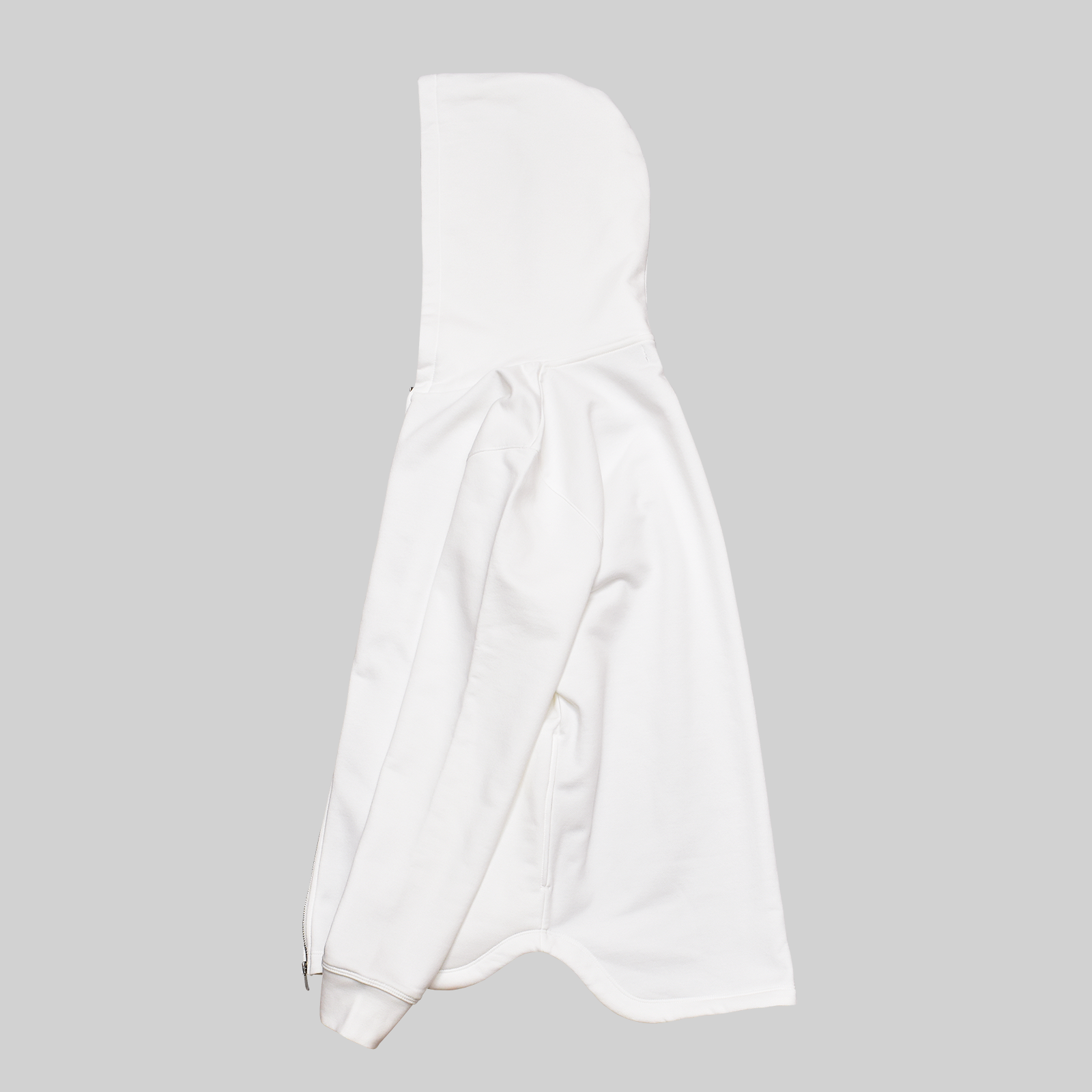 Airy Dress Zip Hoodie #WHITE