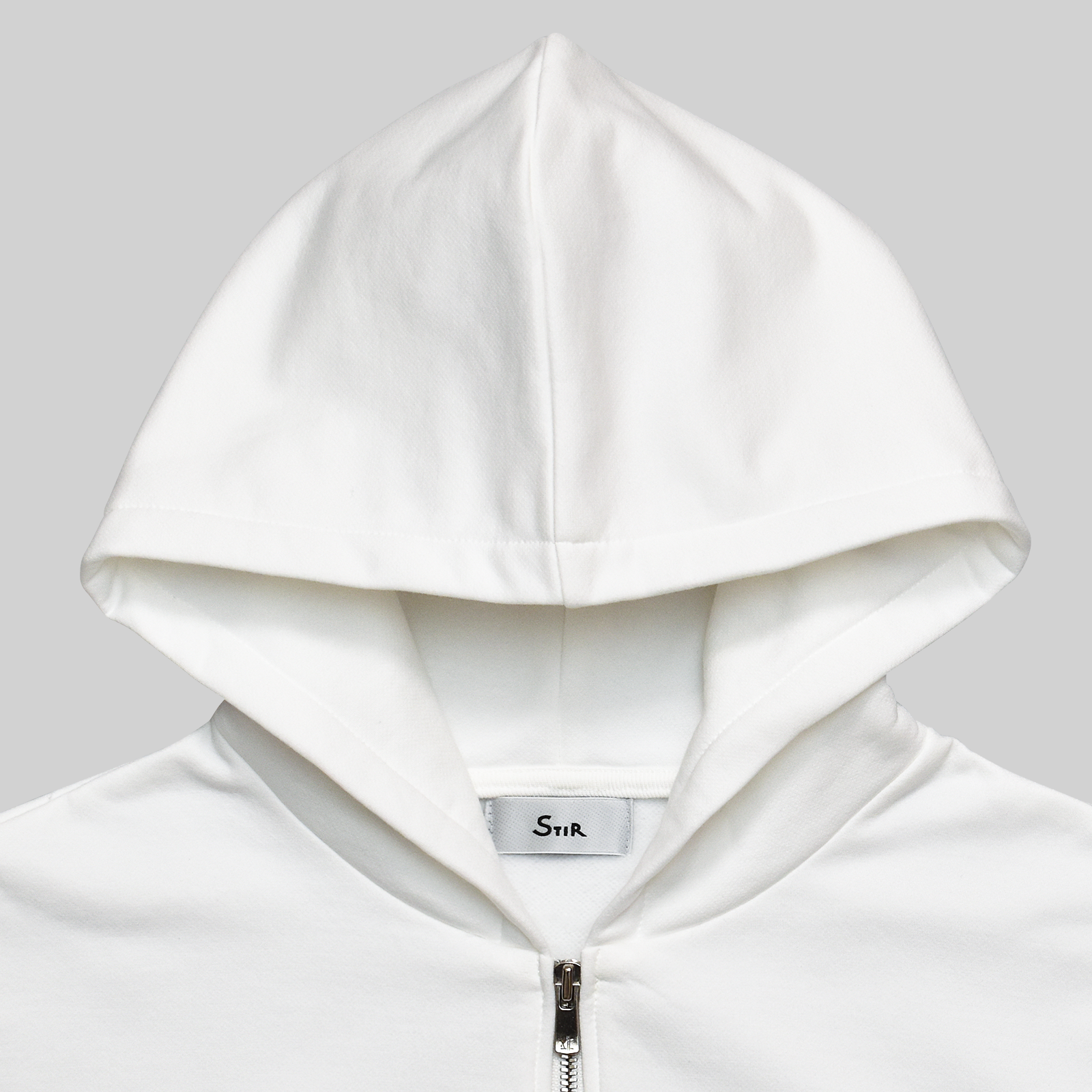 Airy Dress Zip Hoodie #WHITE