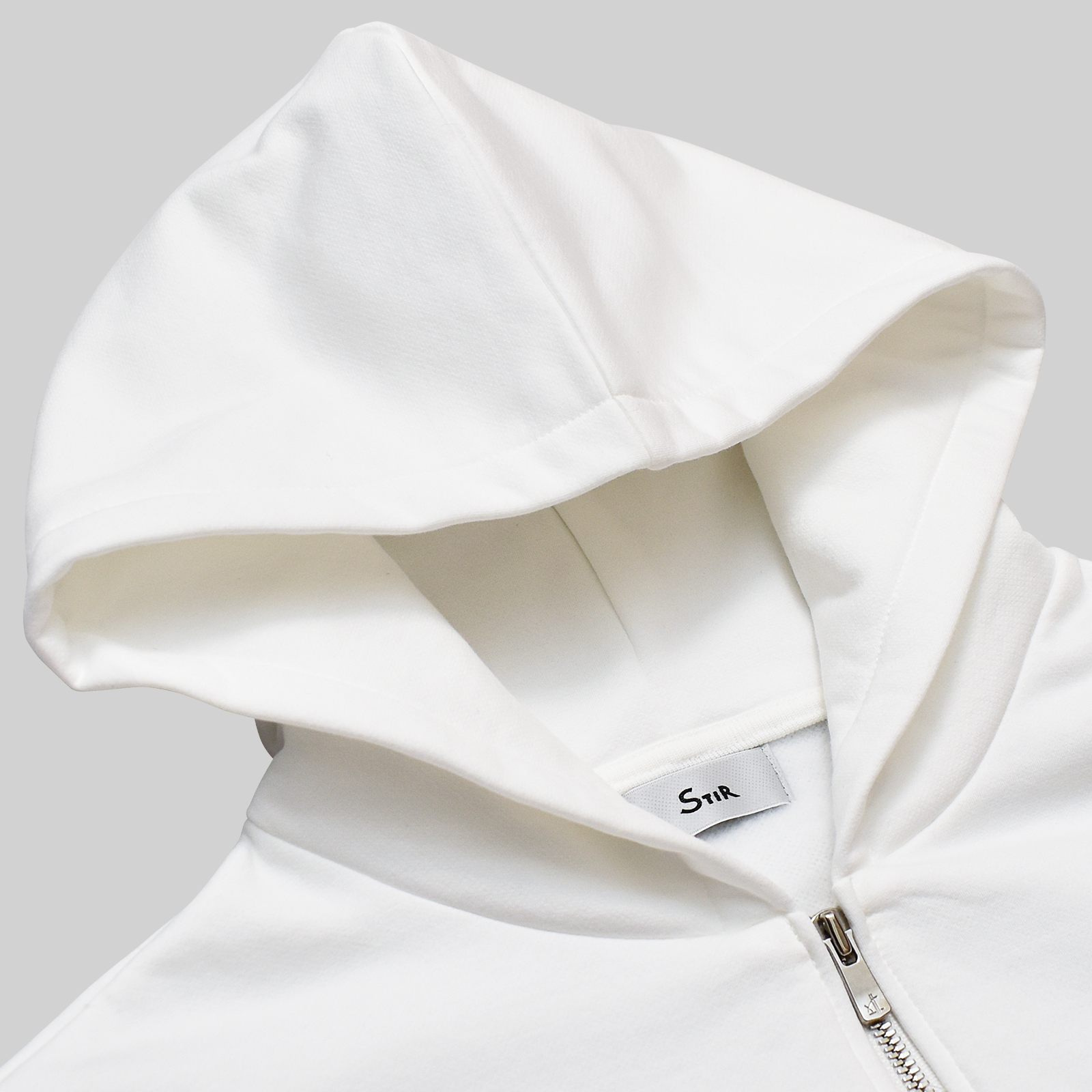 Airy Dress Zip Hoodie #WHITE