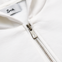 Airy Dress Zip Hoodie #WHITE