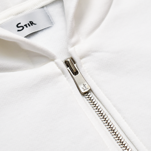 Airy Dress Zip Hoodie #WHITE