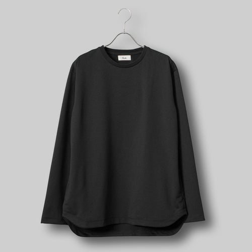 リフレッシュドレスT ロングスリーブ リラックス #BLACK