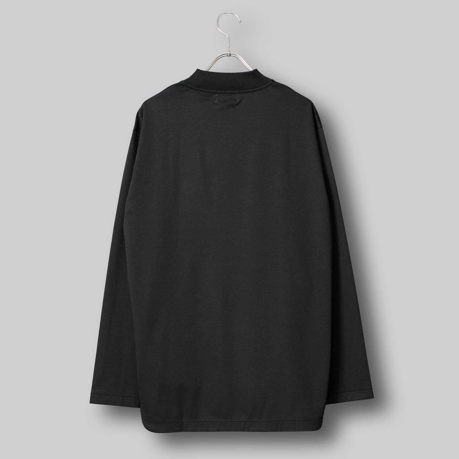 Albini T Smooth L/S Mock Neck Relax #BLACK