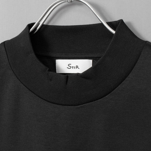 Albini T Smooth L/S Mock Neck Relax #BLACK