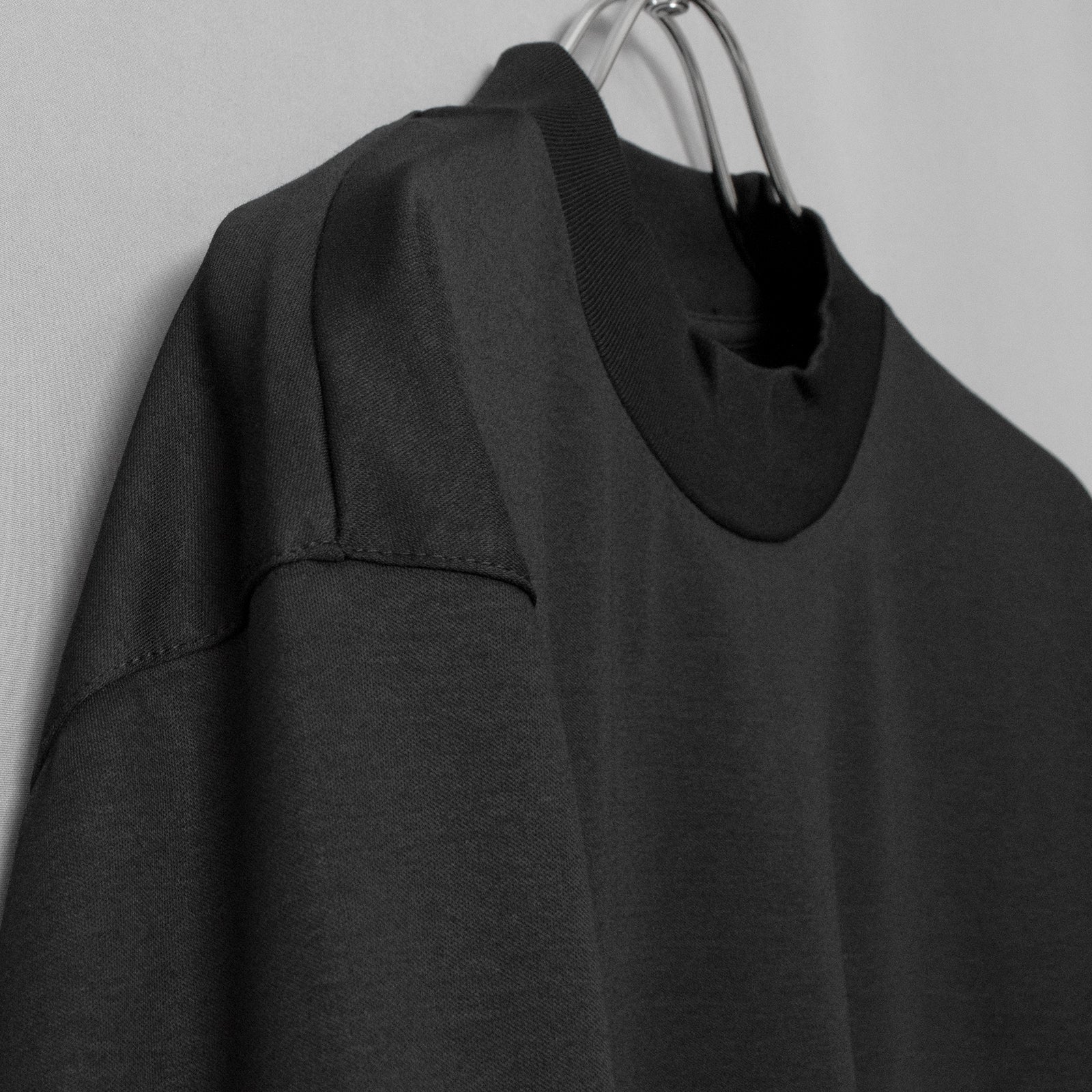 Albini T Smooth L/S Mock Neck Relax #BLACK