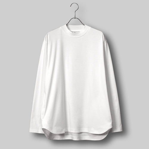 Albini T Smooth L/S Mock Neck Relax #WHITE