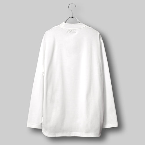 Albini T Smooth L/S Mock Neck Relax #WHITE