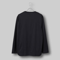 アルビニT スムース ロングスリーブ モックネック リラックス / Albini T Smooth LS Mock Neck Relax #BLACK