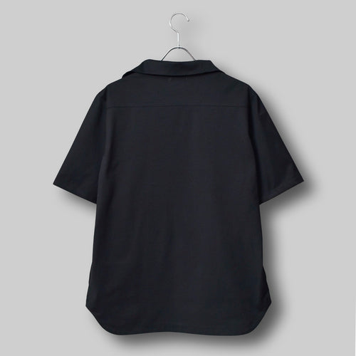 Oblong Collar Dress T Relax #BLACK
