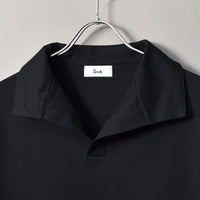 Oblong Collar Dress T Relax #BLACK