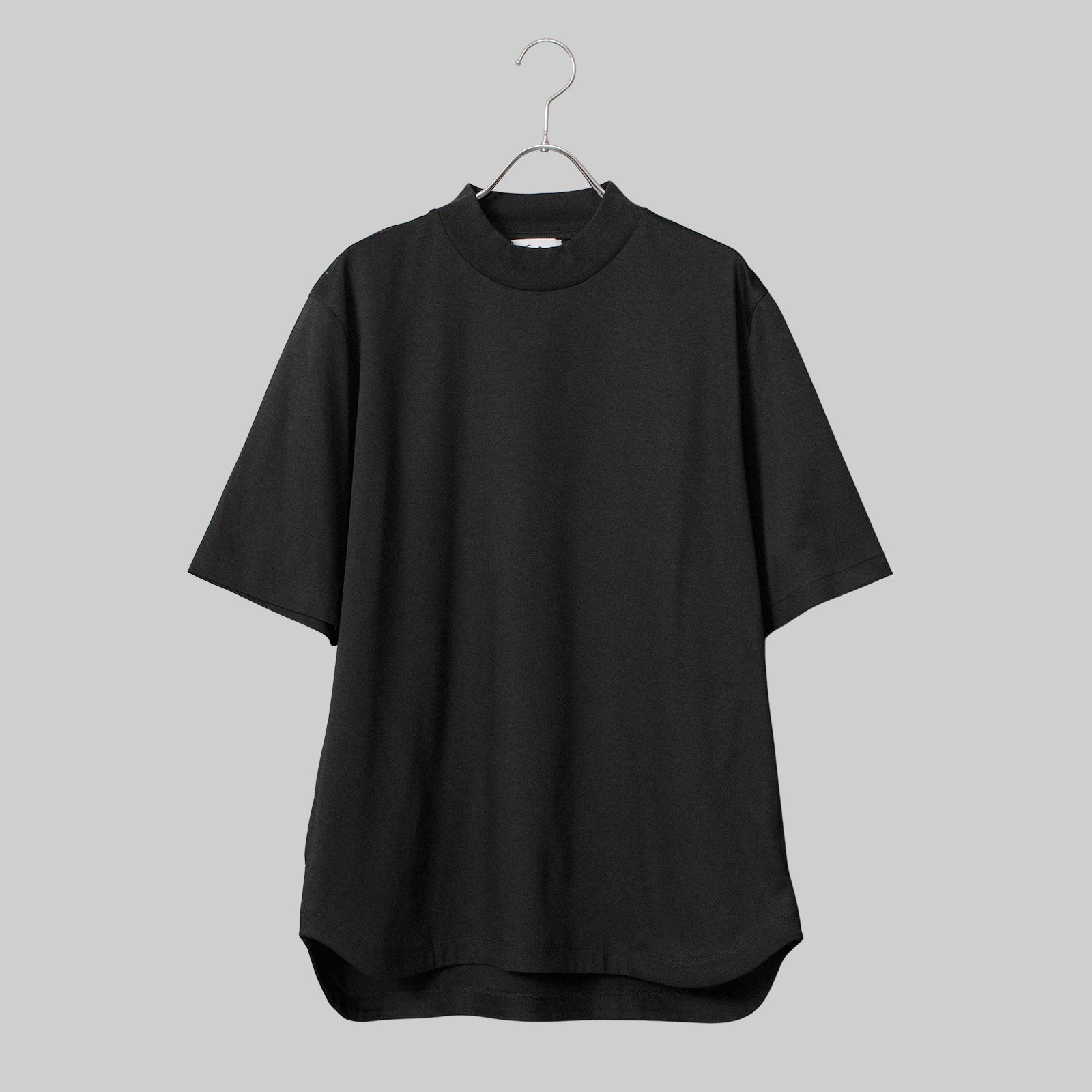 Albini T Smooth Mock Neck Relax #BLACK