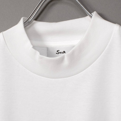 Albini T Smooth Mock Neck Relax #WHITE