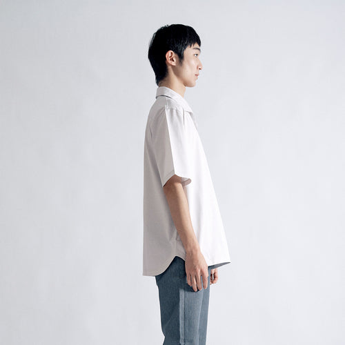 Oblong Collar Dress T Relax #LIGHT GREY