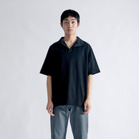 Oblong Collar Dress T Relax #BLACK