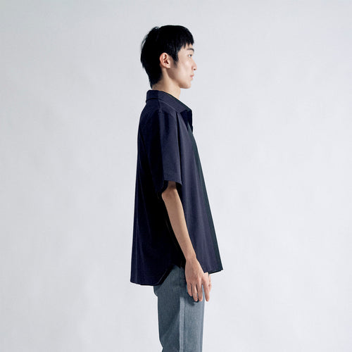 Oblong Collar Dress T Relax #NAVY