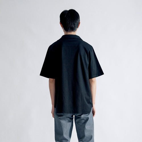 Oblong Collar Dress T Relax #BLACK