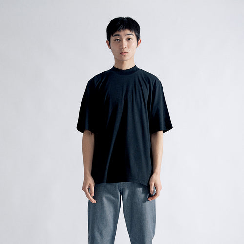 Albini T Smooth Mock Neck Relax #BLACK