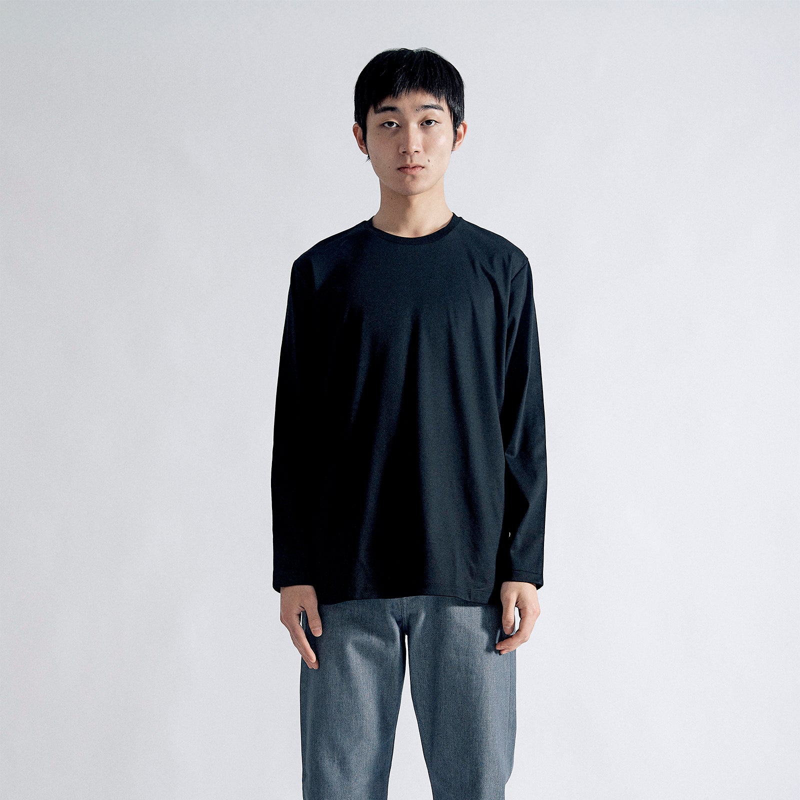 アルビニT スムース ロングスリーブ / Albini T Smooth LS #BLACK