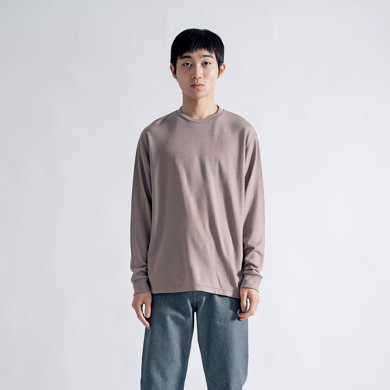アーバンドレスウールセーター クラシック / Urban Dress Wool Sweater Classic #PINK GREIGE