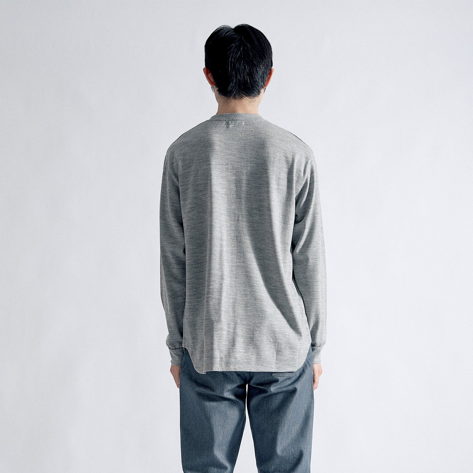 ヒューマドレスウールセーター クラシック / Huma Dress Wool Sweater Classic #HEATHER GREY