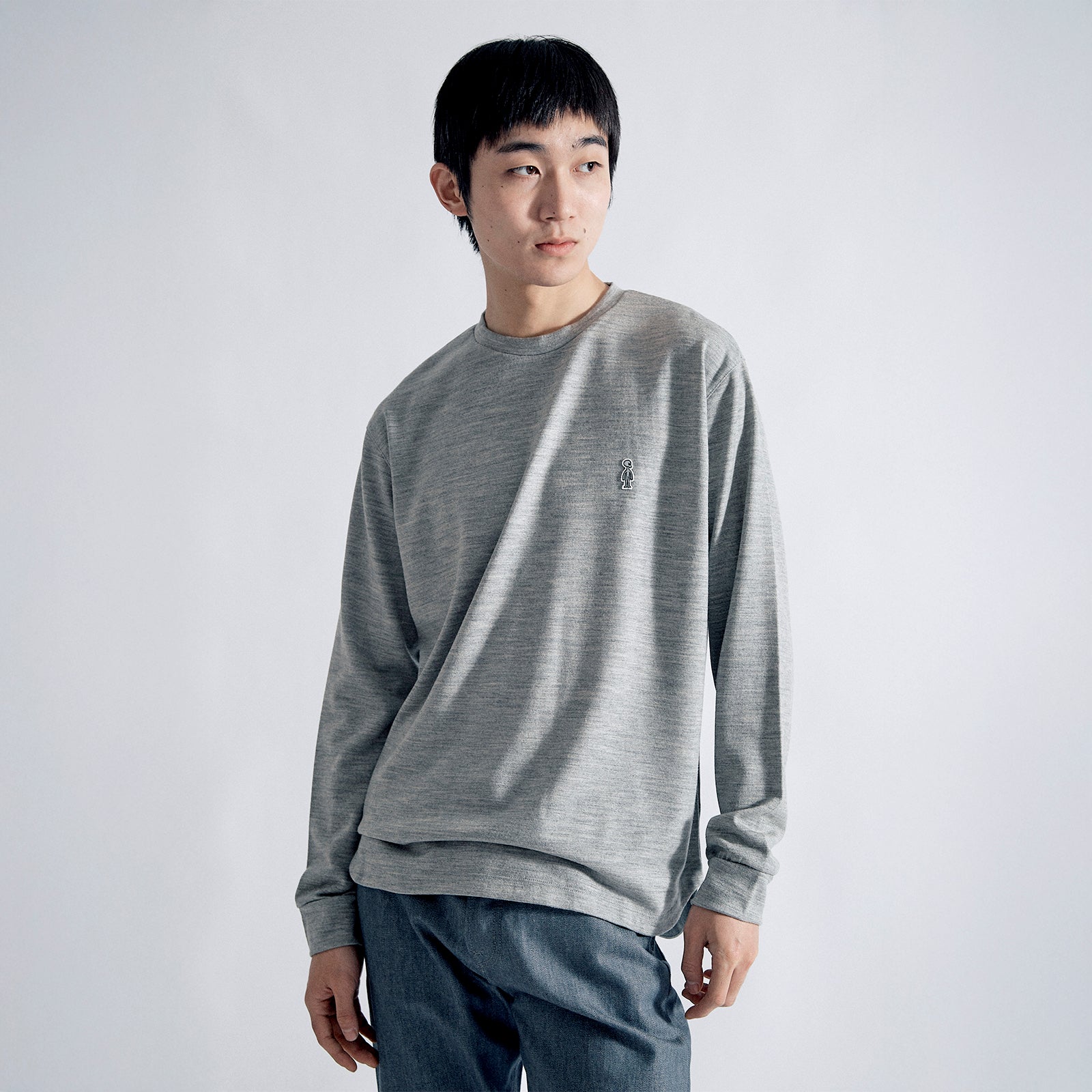 ヒューマドレスウールセーター クラシック / Huma Dress Wool Sweater Classic #HEATHER GREY