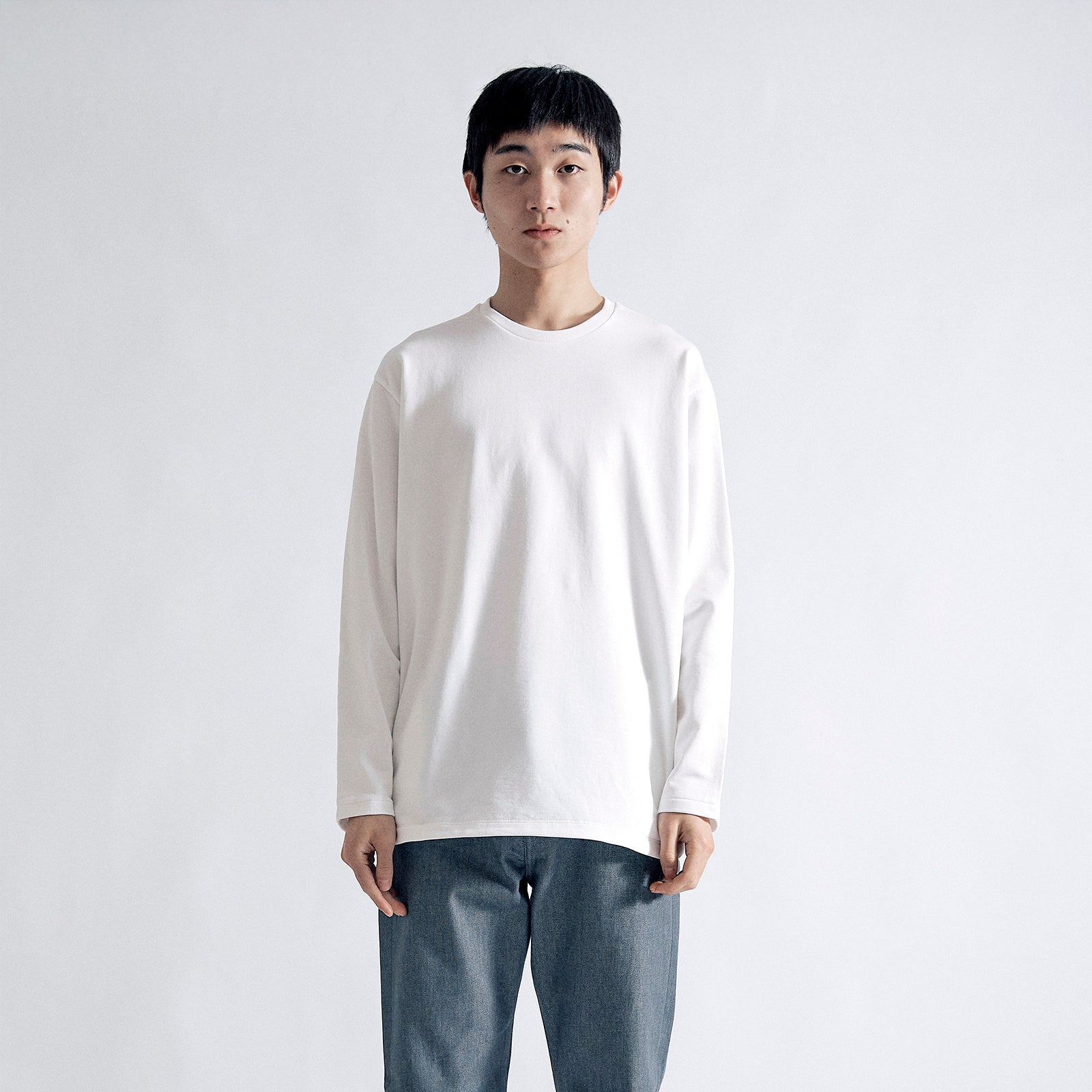コンフォートドレスT ロングスリーブ リラックス / Comfort Dress T LS Relax #WHITE