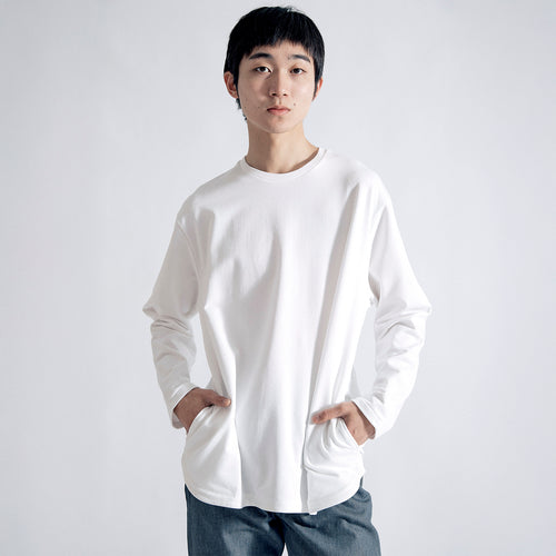 Comfort Dress T L/S Relax #WHITE