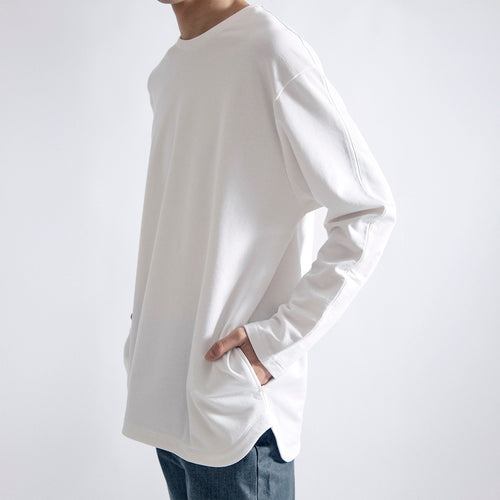 Comfort Dress T L/S Relax #WHITE