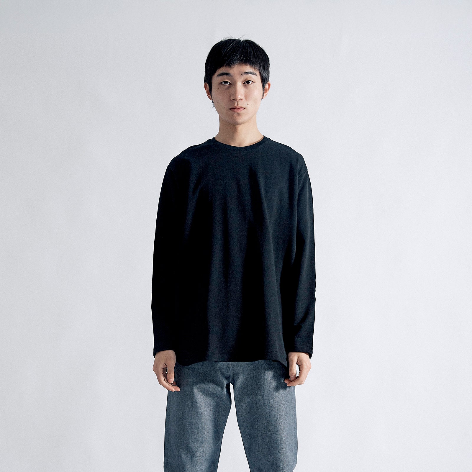 コンフォートドレスT ロングスリーブ リラックス / Comfort Dress T LS Relax #BLACK