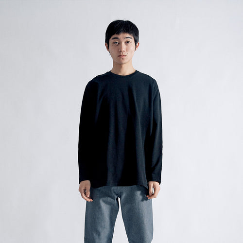 Comfort Dress T L/S Relax #BLACK