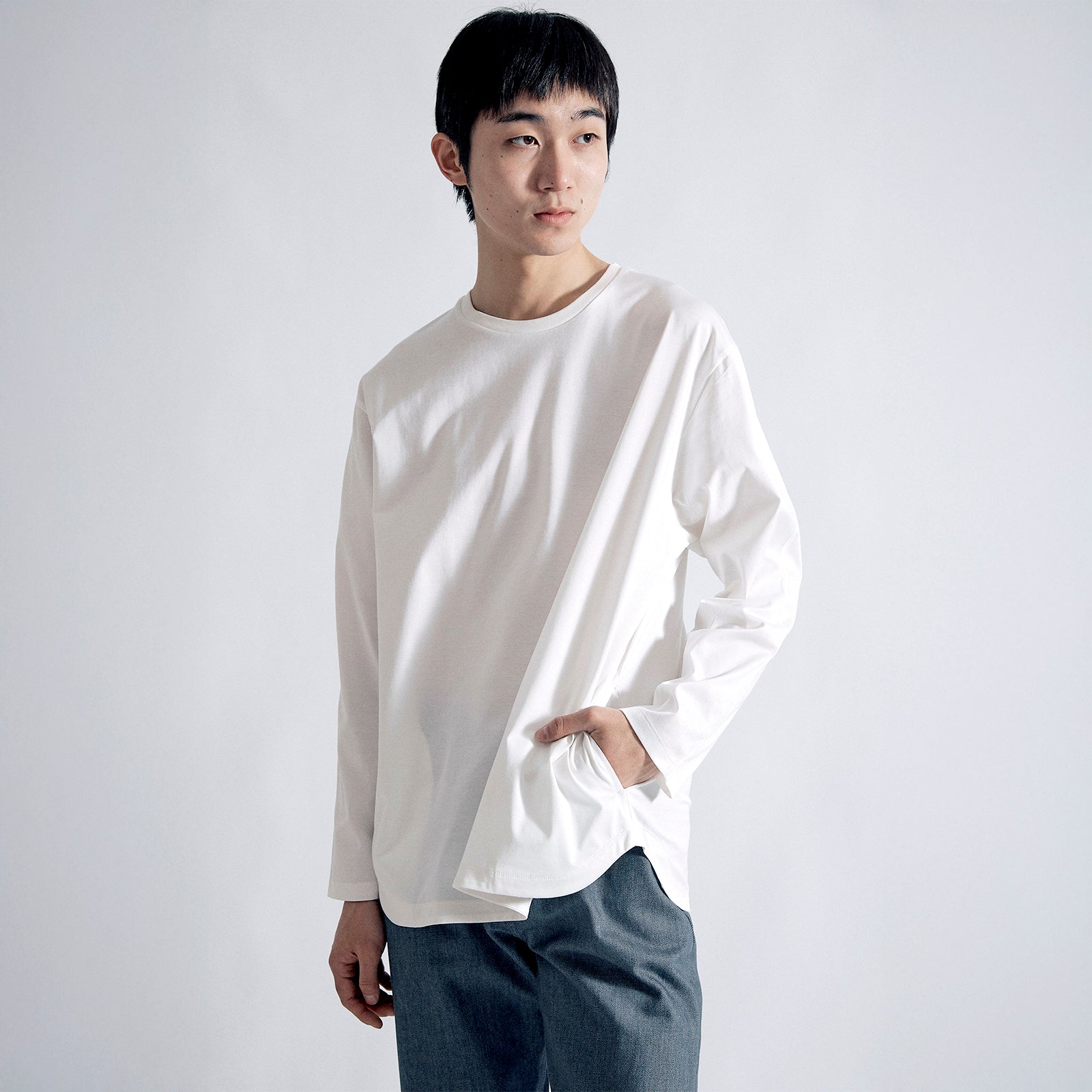 ユースフルドレスT ロングスリーブ リラックス / Useful Dress T LS Relax #WHITE