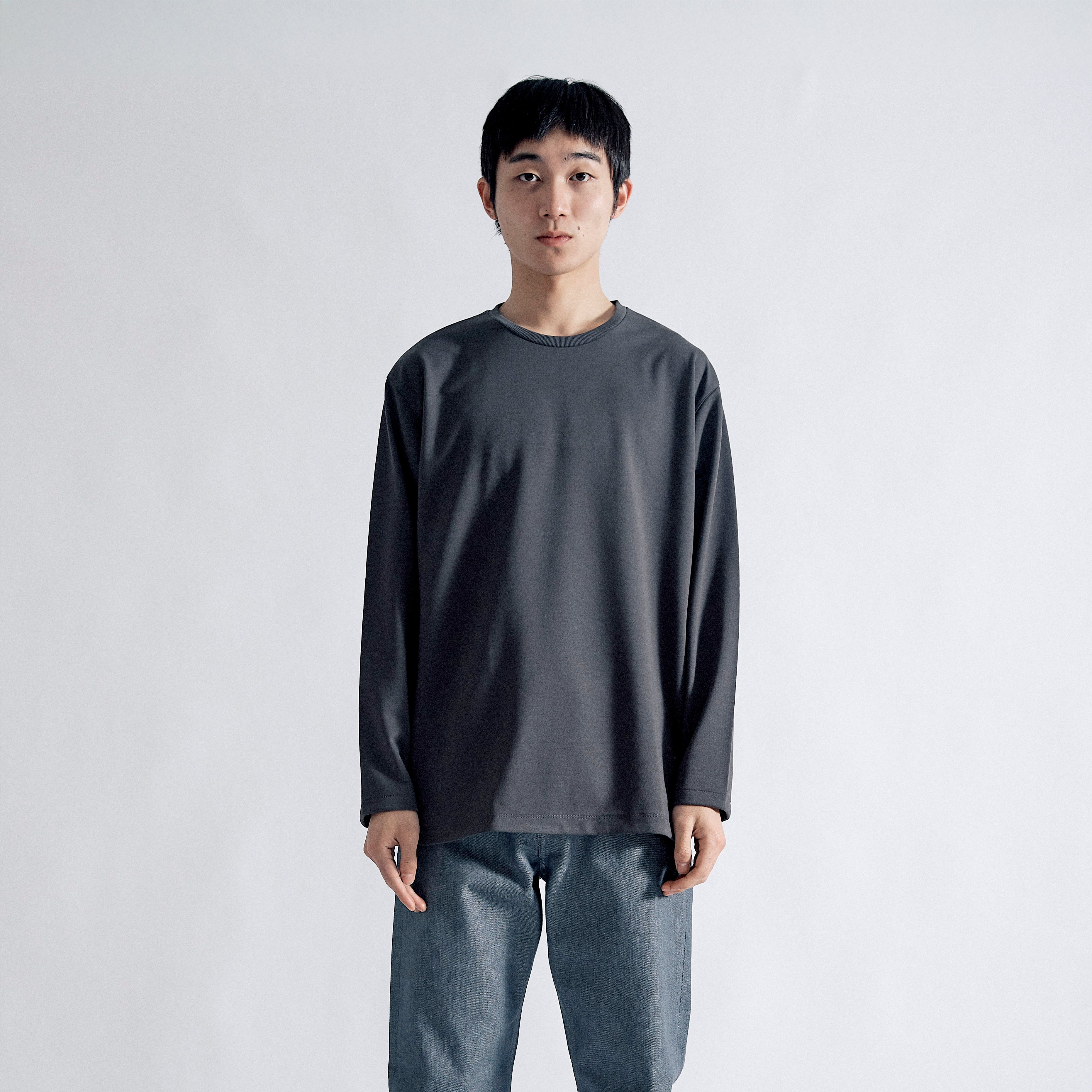 Refresh Dress T L/S Relaxed #CHARCOAL