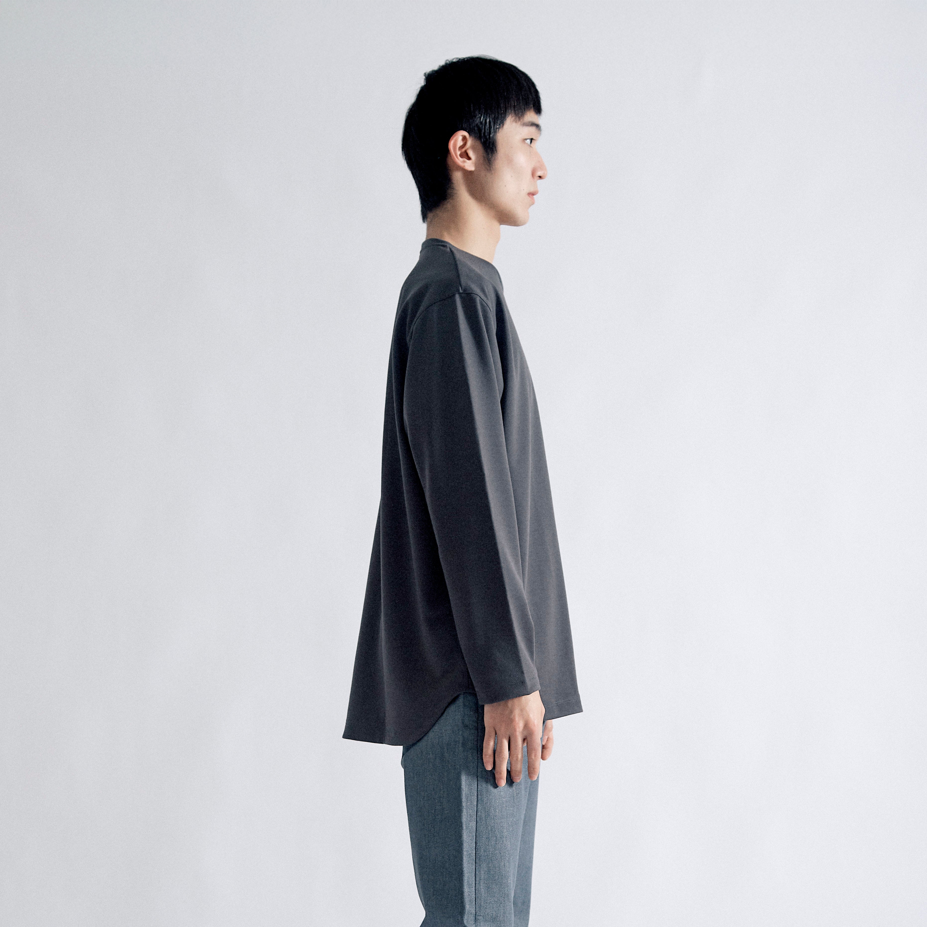 Refresh Dress T L/S Relaxed #CHARCOAL