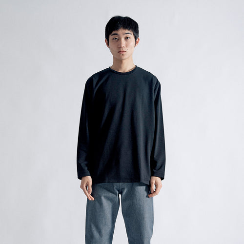 リフレッシュドレスT ロングスリーブ リラックス #BLACK