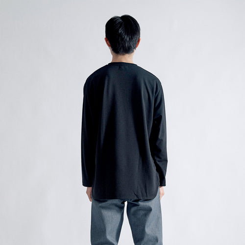 リフレッシュドレスT ロングスリーブ リラックス #BLACK
