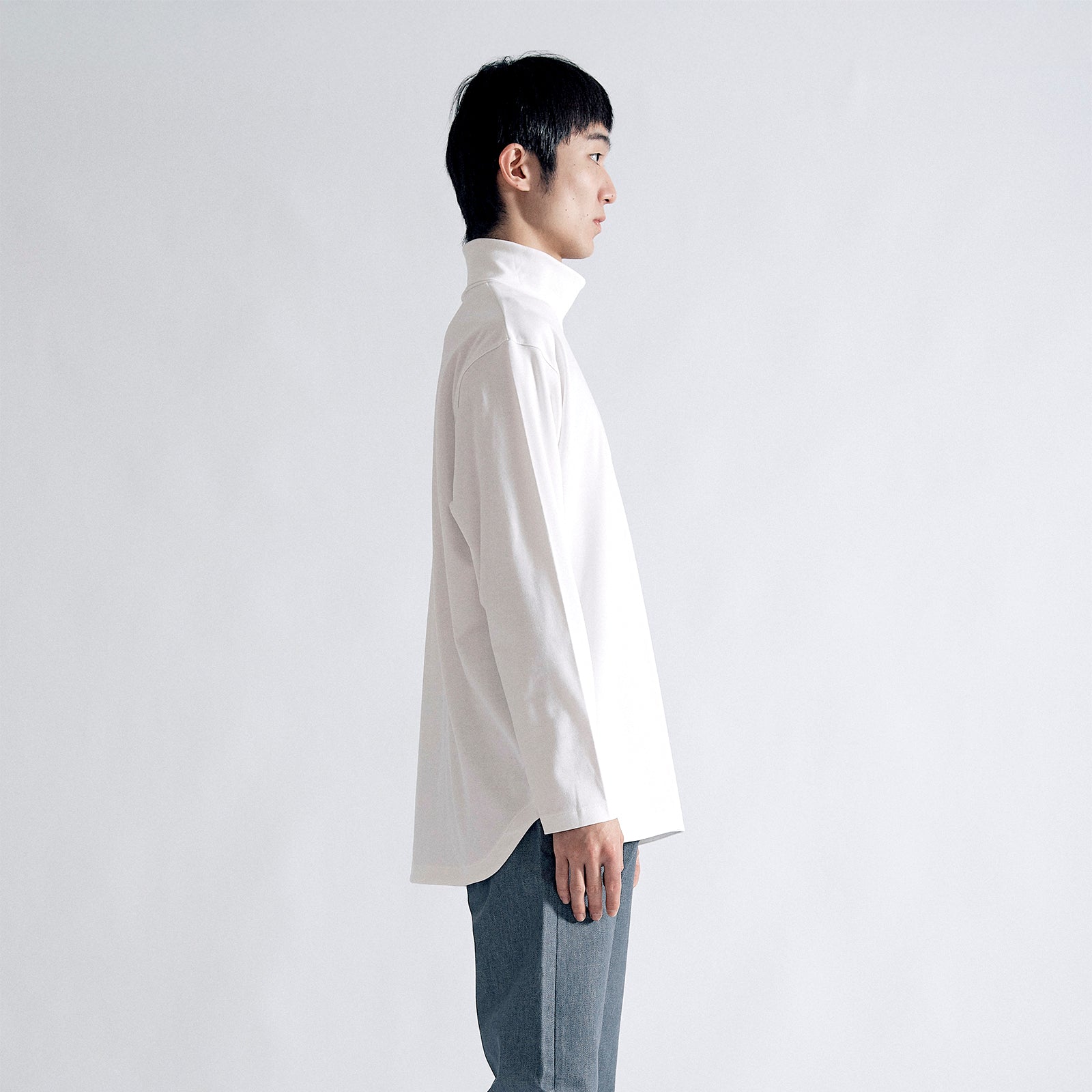 アーバンドレスT ロングスリーブ タートルネック リラックス #WHITE