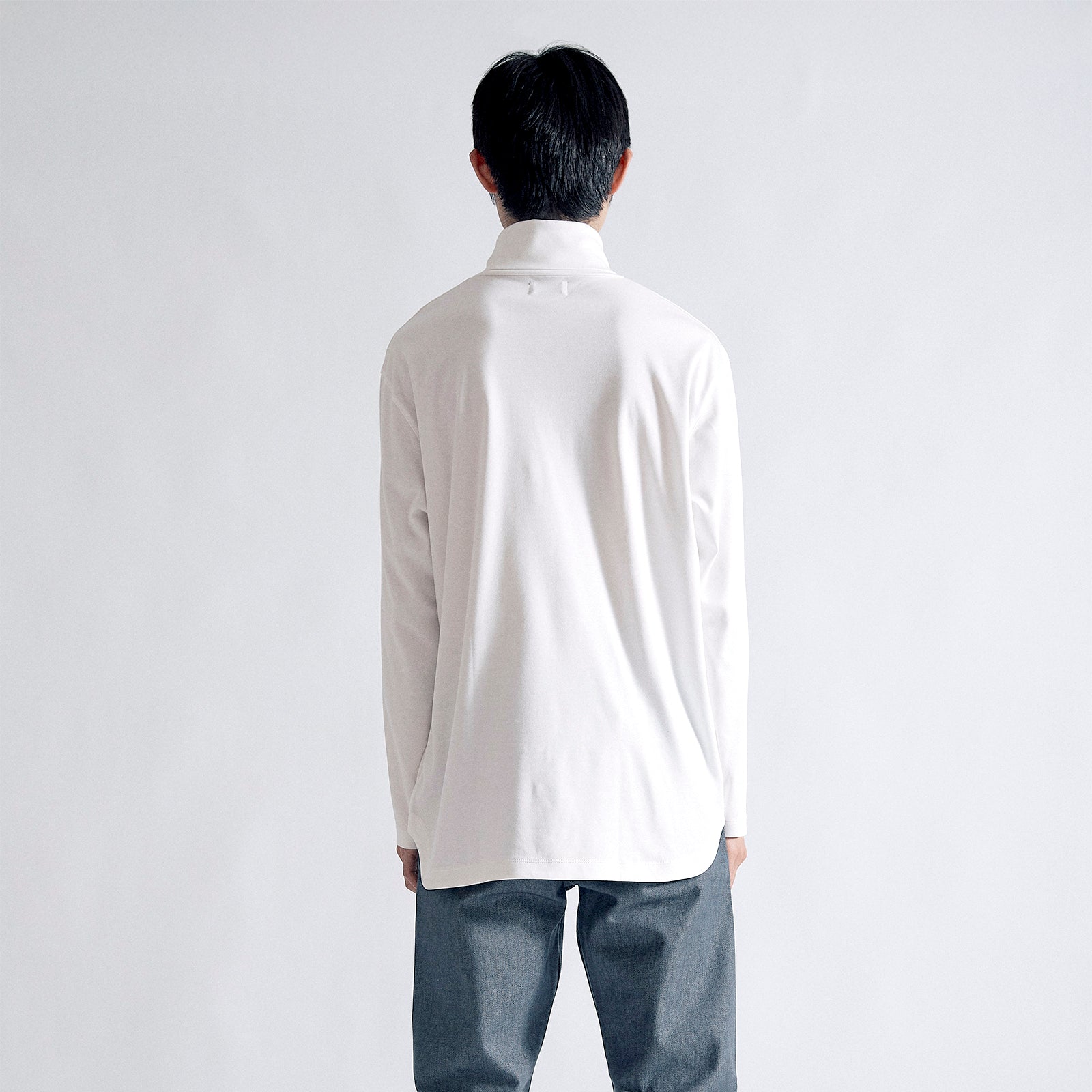 アーバンドレスT ロングスリーブ タートルネック リラックス #WHITE