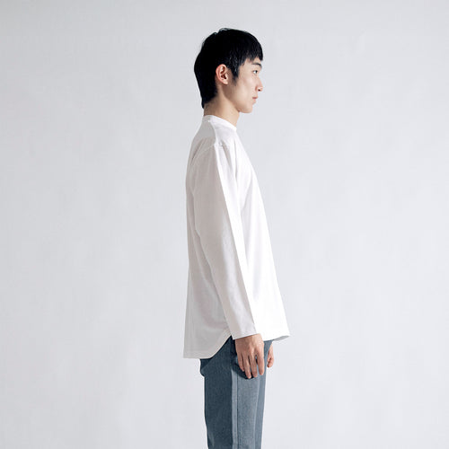 Albini T Smooth L/S Mock Neck Relax #WHITE